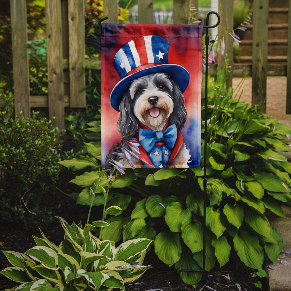 Patriotic Tibetan Terrier Garden Flag for Colorful Outdoor Display