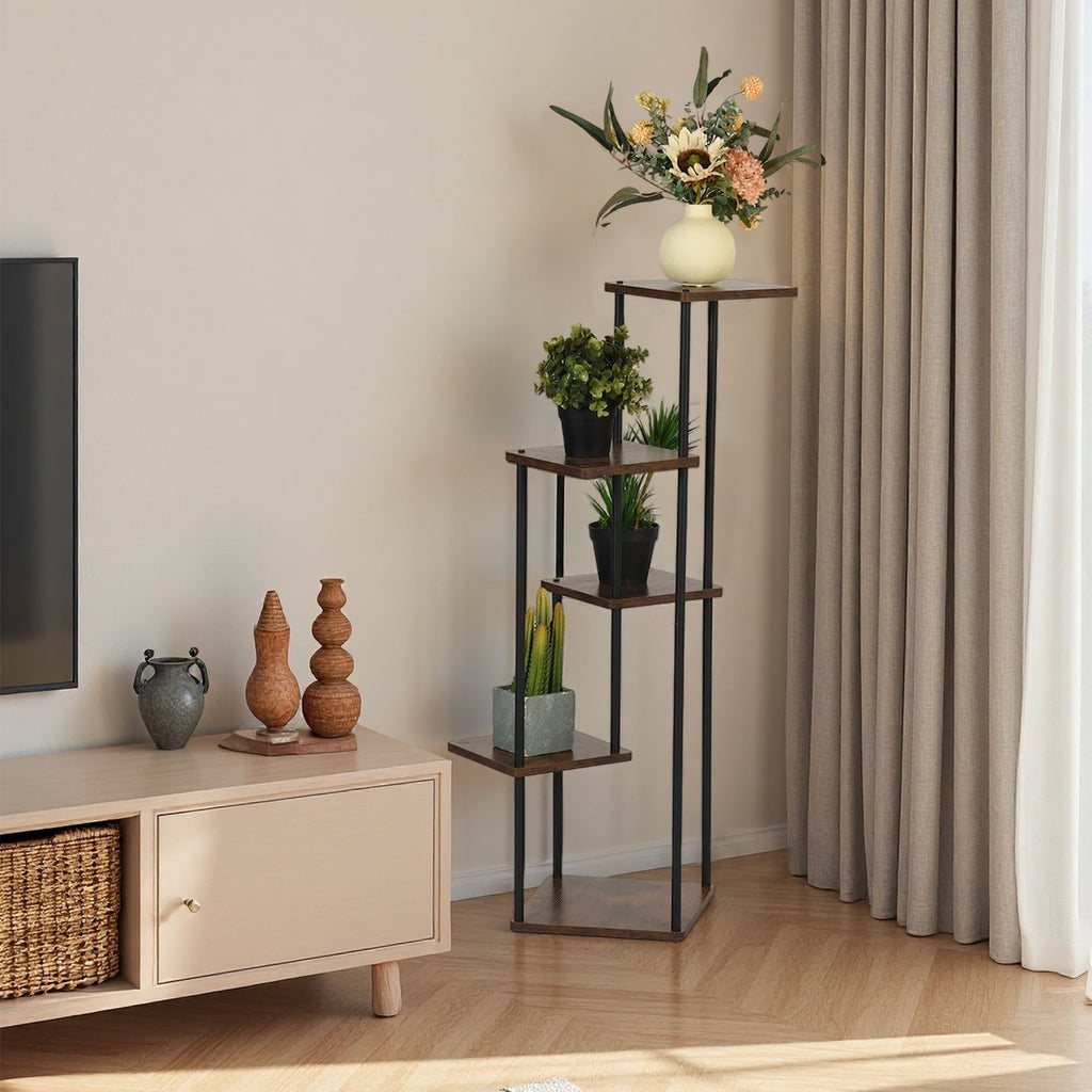 Tiered Corner Plant Stand for Plants, Photos, and Decor