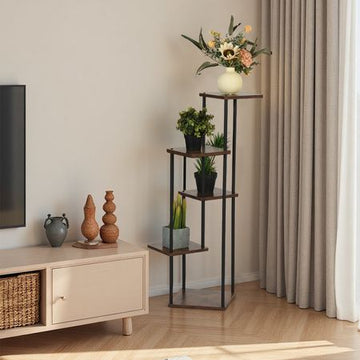 Tiered Corner Plant Stand for Plants, Photos, and Decor