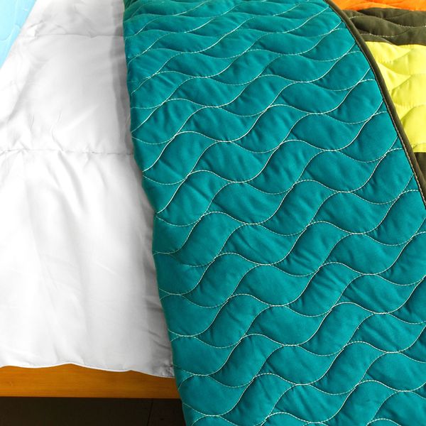 Time Chain Vermicelli-Quilted Patchwork Bedding Set