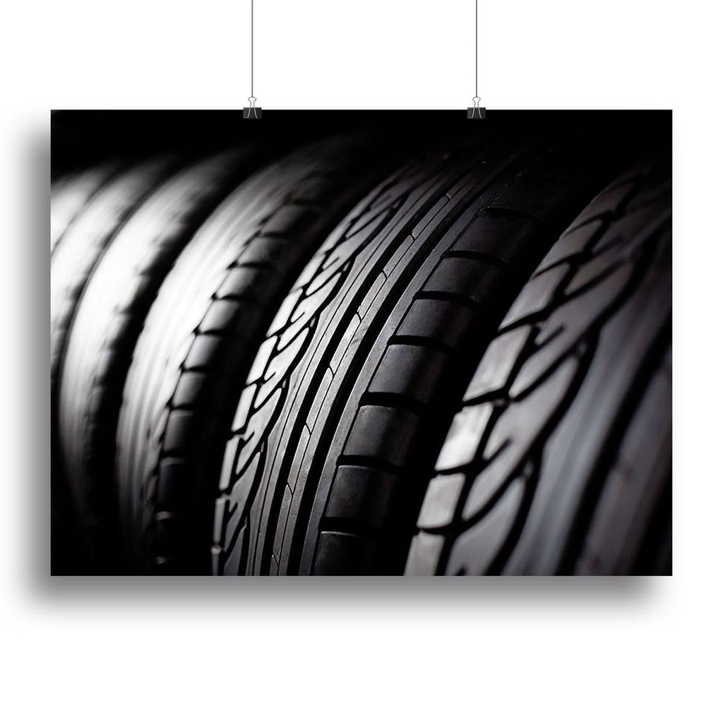 Tire Stack Automotive Canvas Print or Poster