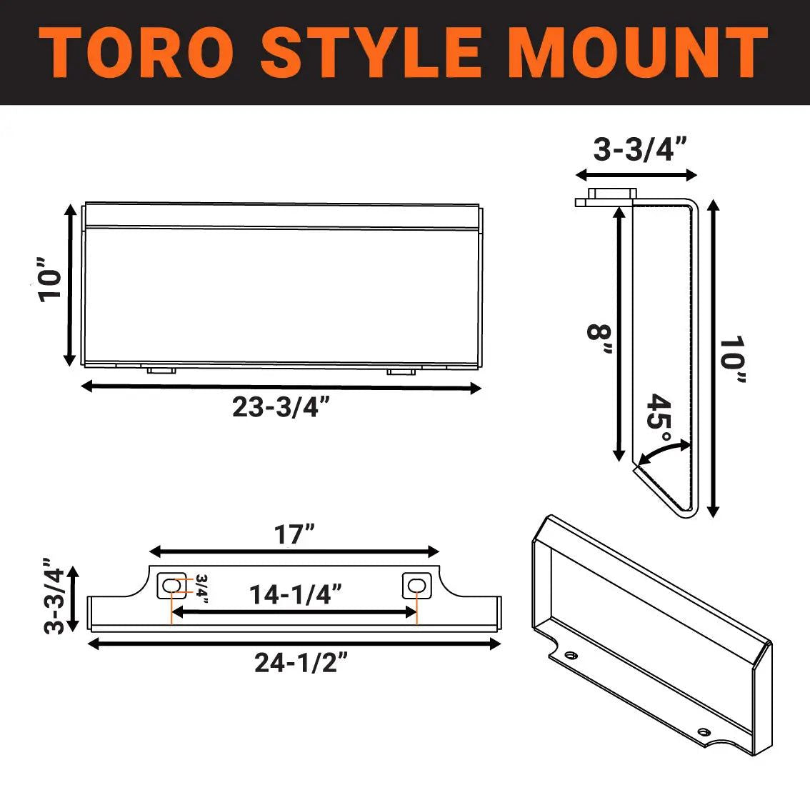 TMG-SBK42 Mini Skid Steer Bucket for Tight Job Sites