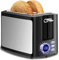 Smart Toaster with LCD Countdown Timer and Bagel/Defrost Functions