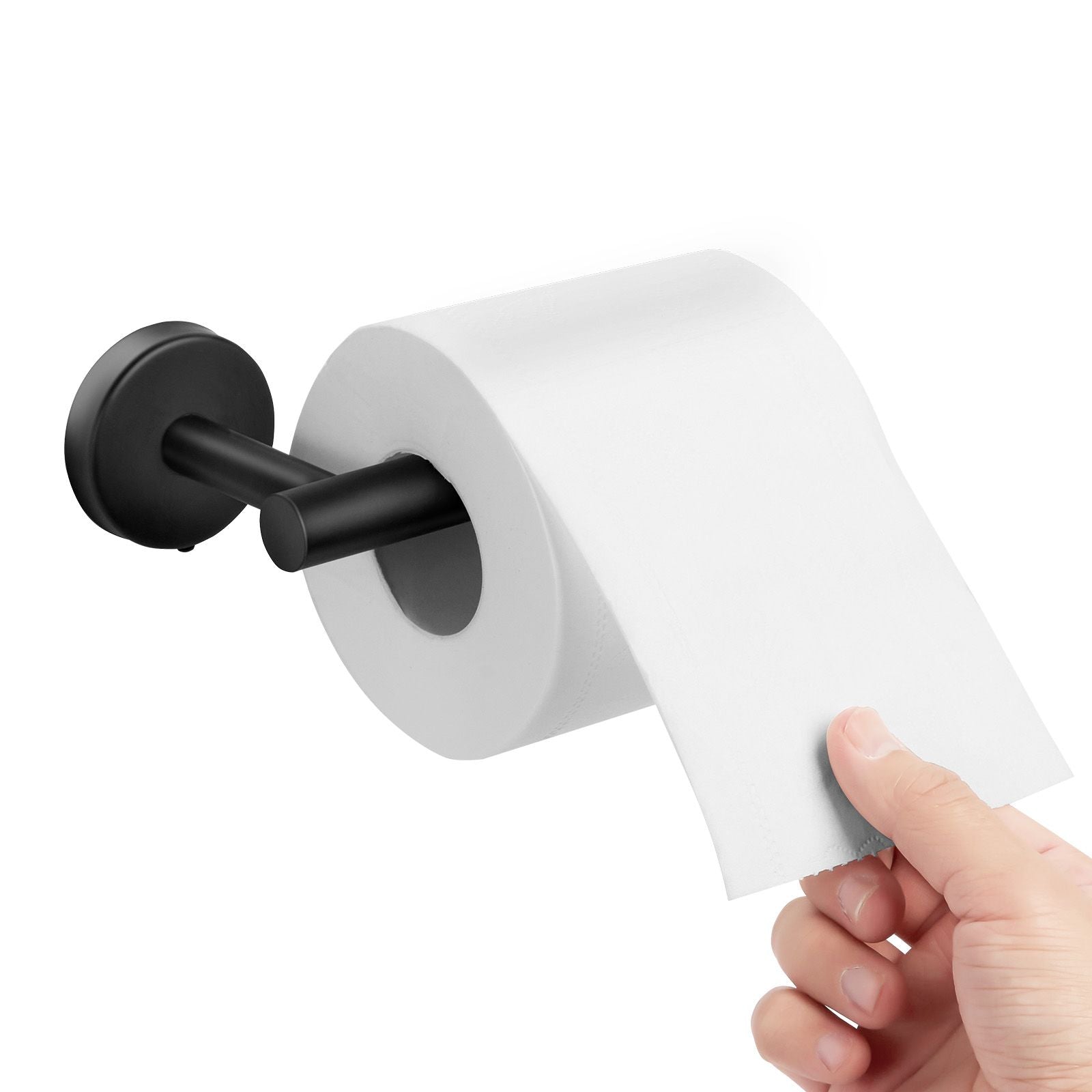 Wall Mounted Toilet Paper Holder with Anti-Fall End Cap