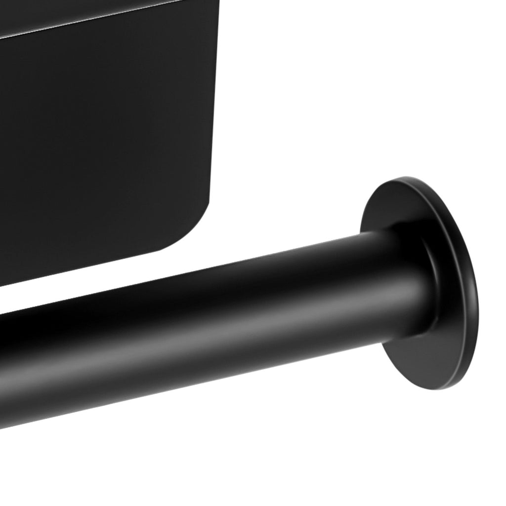 Matte Black Toilet Paper Holder with Shelf