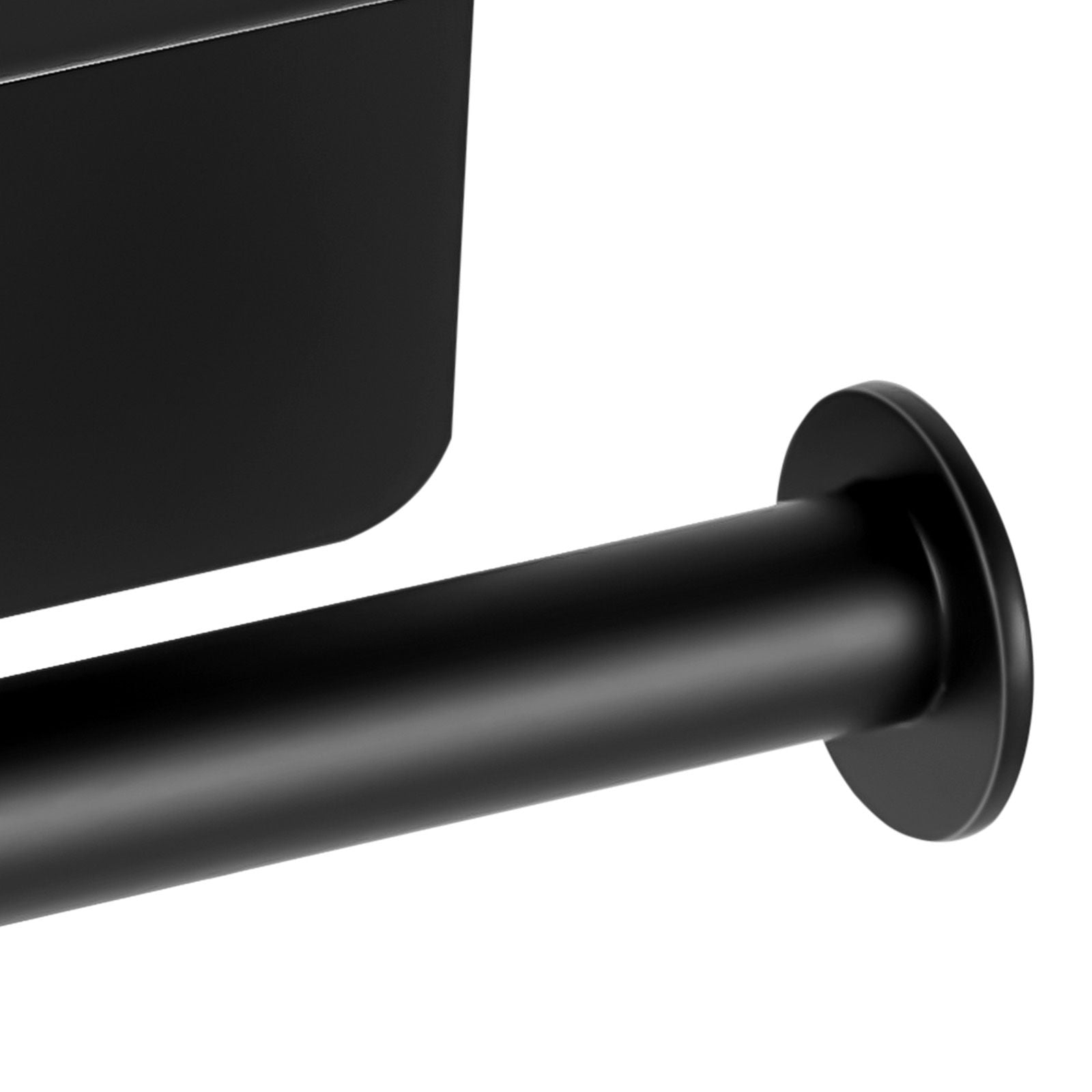Matte Black Toilet Paper Holder with Shelf