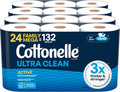 Strong Bath Tissue with Active Cleaning Ripples Texture – 24 Family Mega Rolls