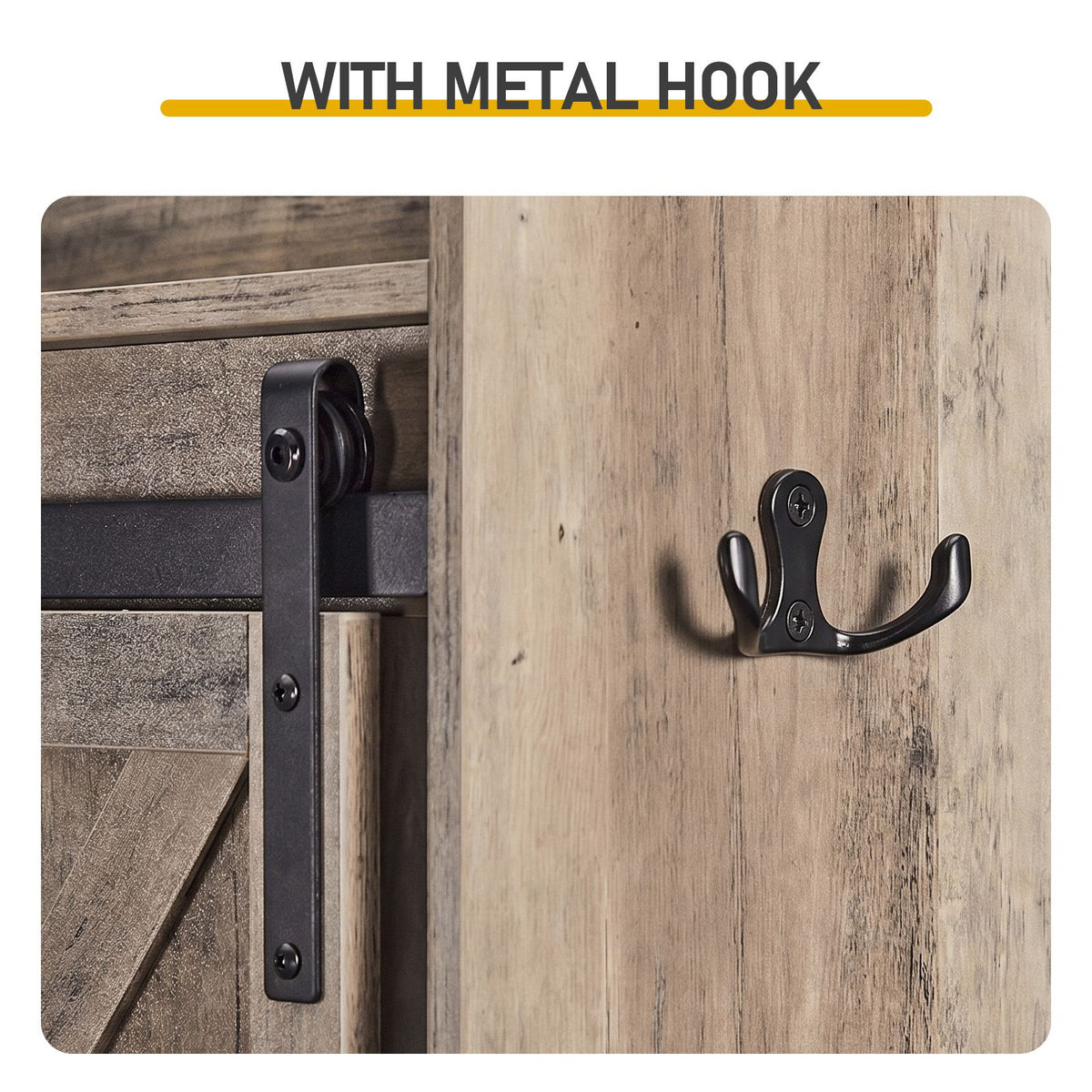 Rustic Barn-Door Over-Toilet Storage Cabinet