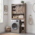 Rustic Barn-Door Over-Toilet Storage Cabinet