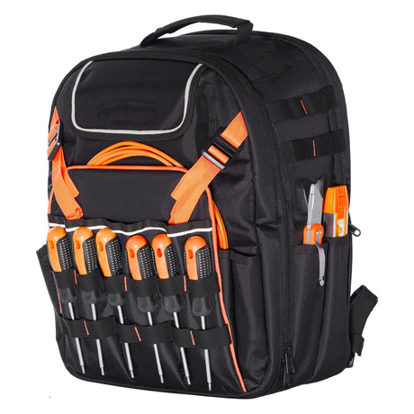 Tool Backpack, 45 Pockets, practical Tools Storage Organizer Work Bags with Laptop Compartment & Re