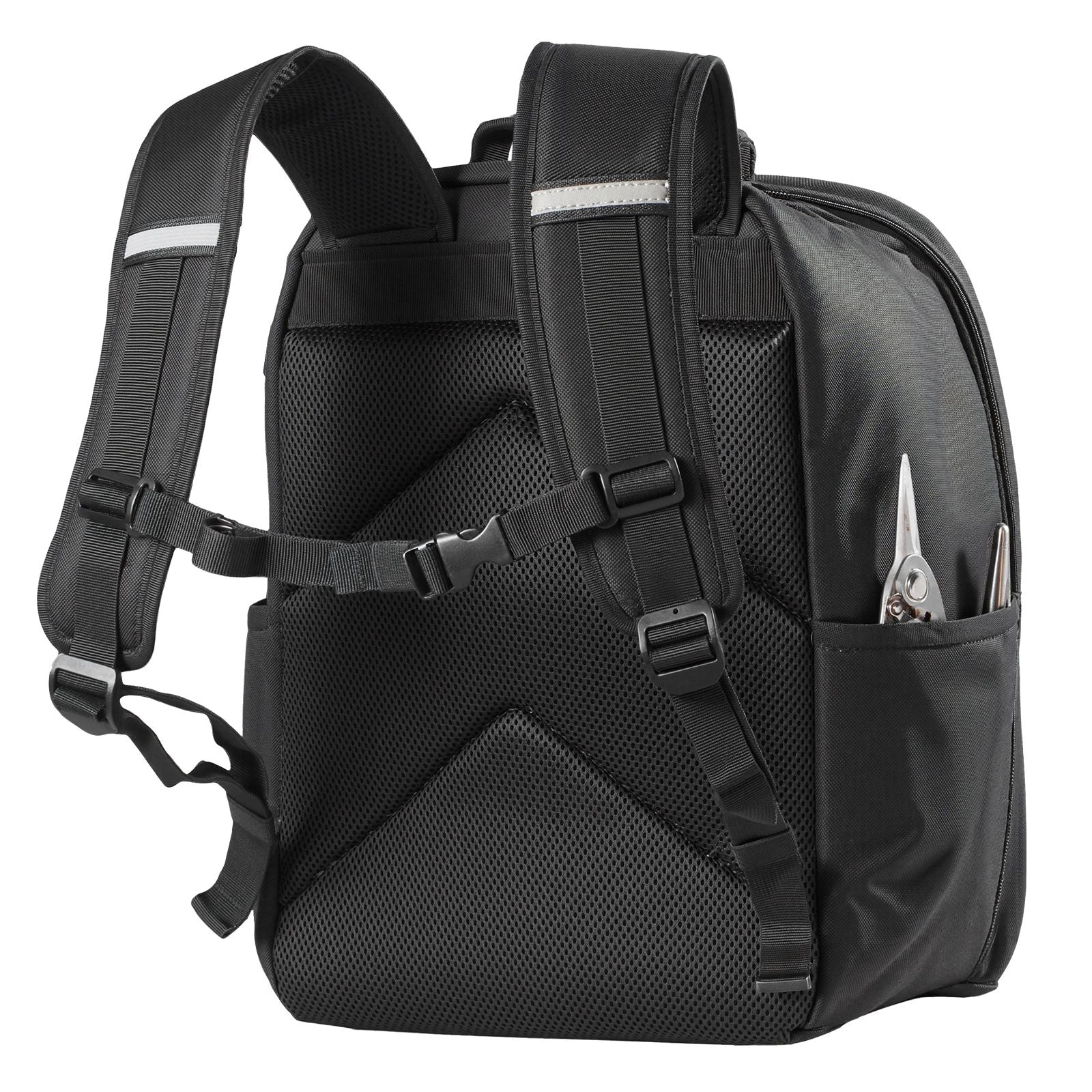 Tool Backpack, 49 Pockets, practical Tools Storage Organizer Work Bags with Laptop Compartment & Re