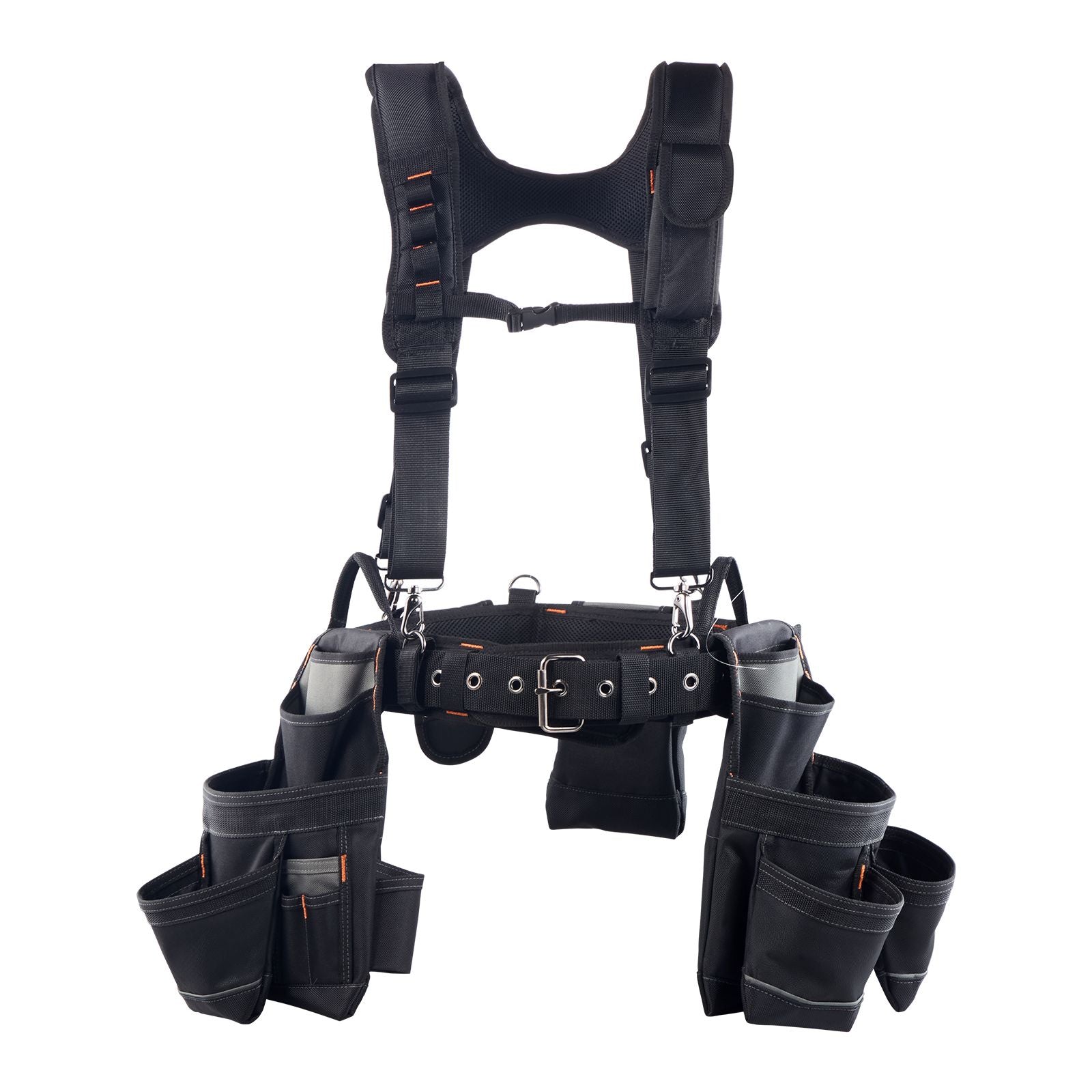19-Pocket Adjustable Tool Belt with Padded Support for Construction & DIY