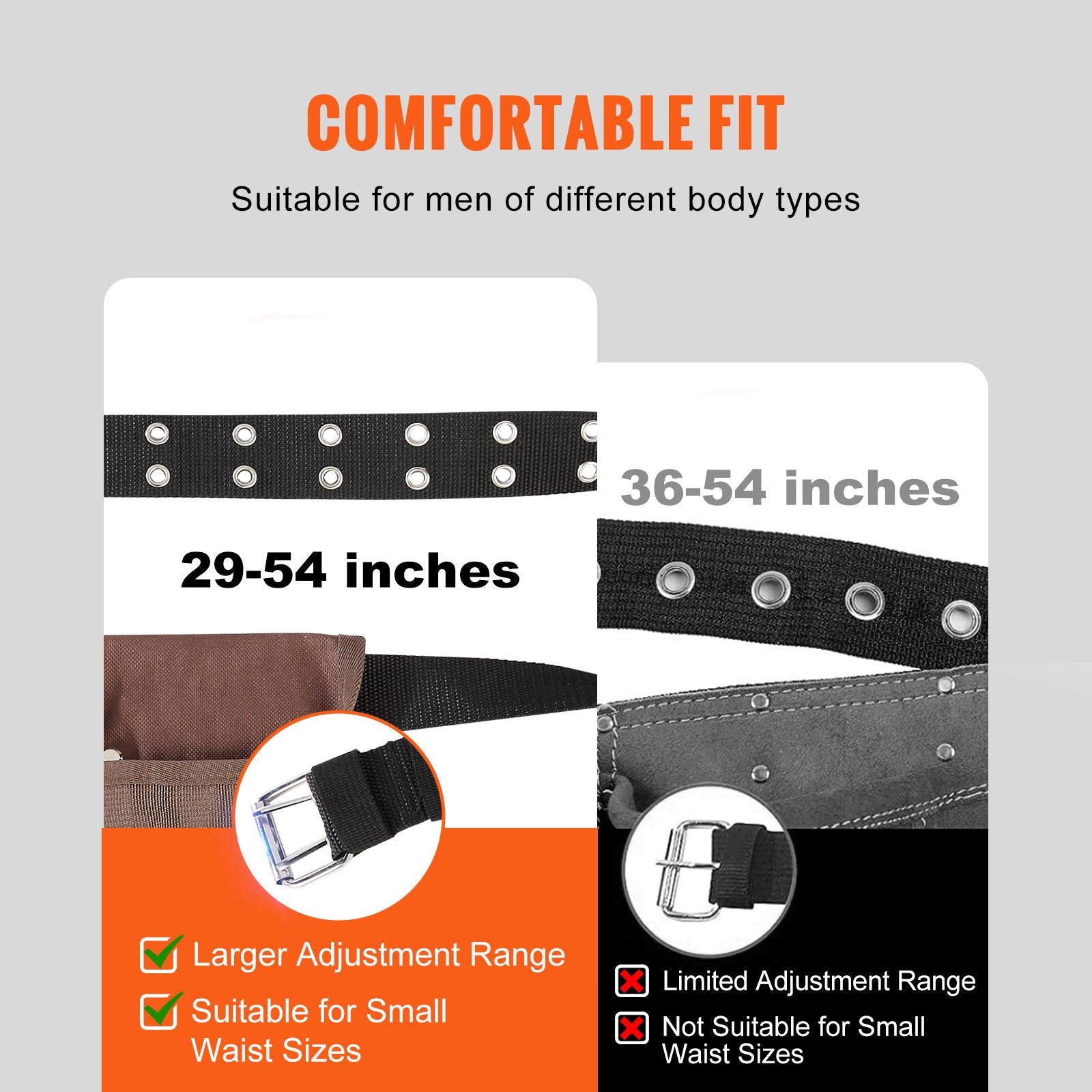 Comfortable and Adjustable Tool Belt with Customizable Storage