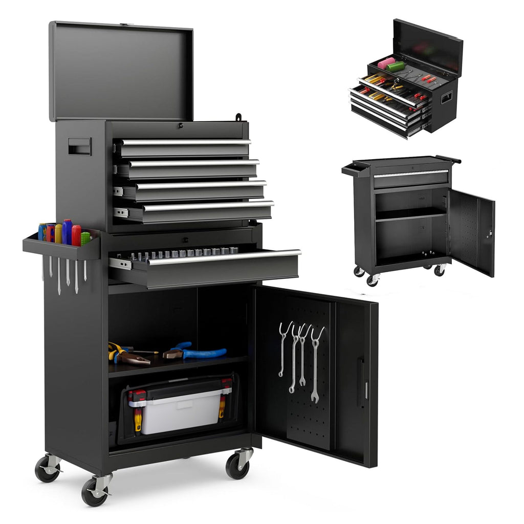 Rolling Tool Chest with Detachable Top Box