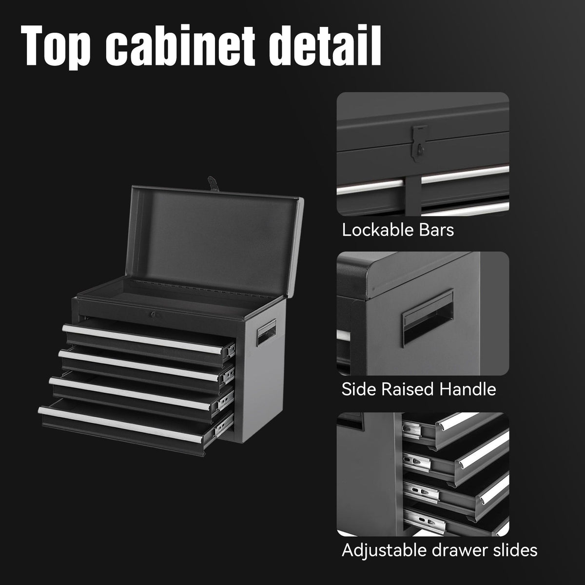 Rolling Tool Chest with Detachable Top Box