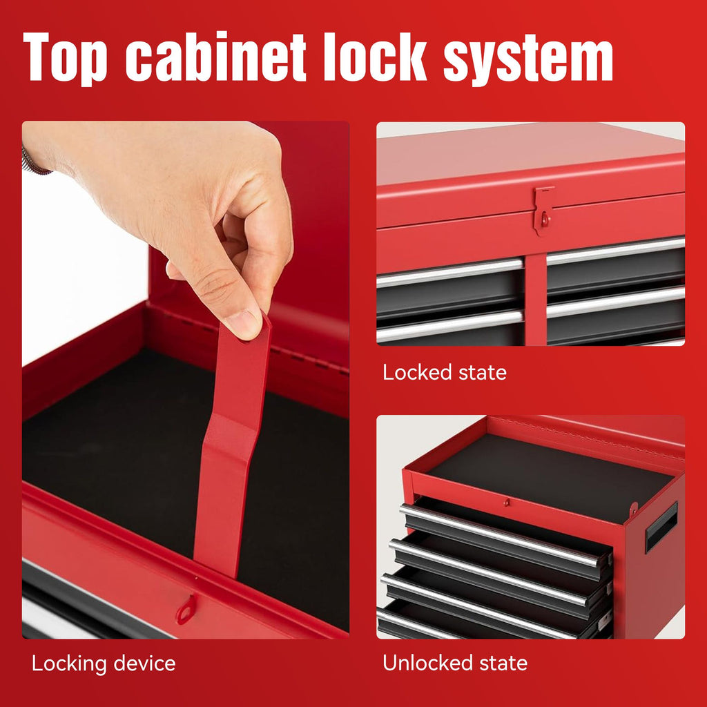 5-Drawer Rolling Tool Storage Cabinet with Detachable Top Tool Box