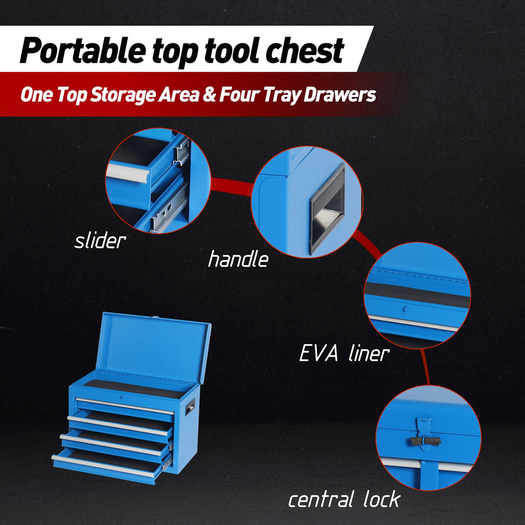 Rolling Tool Chest with Detachable Top Box