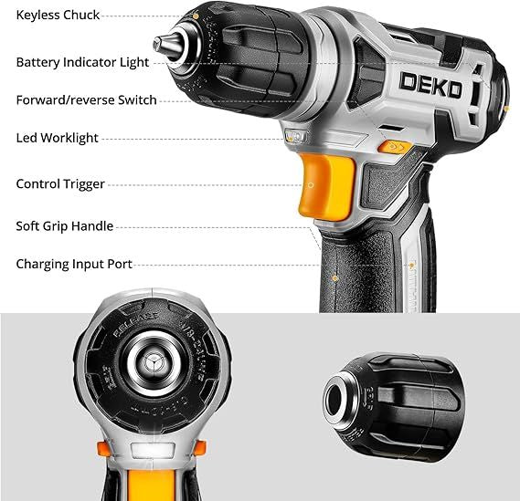 Cordless Drill and Home Repair Tool Kit