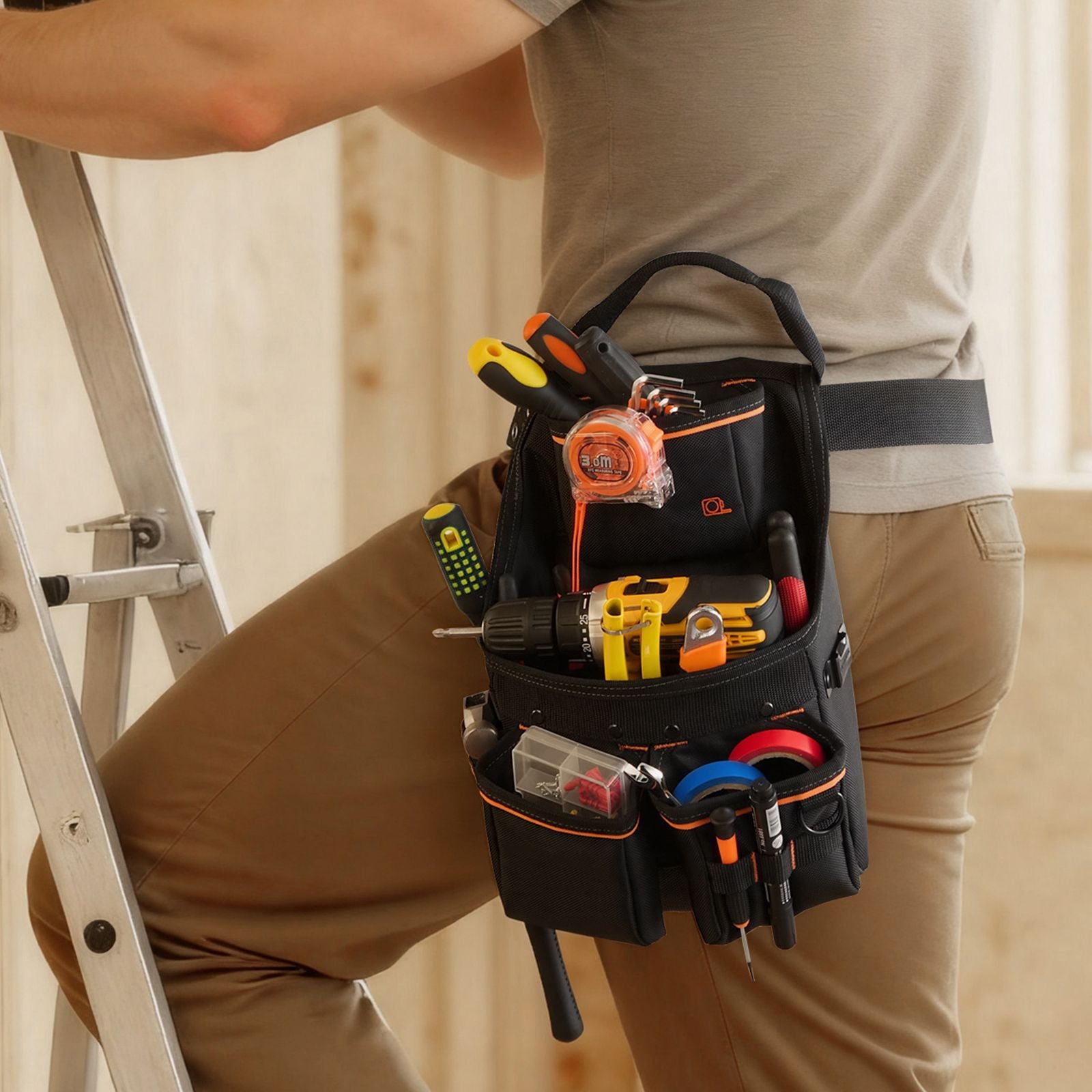 Versatile Tool Belt for Organized Tool Storage on the Job