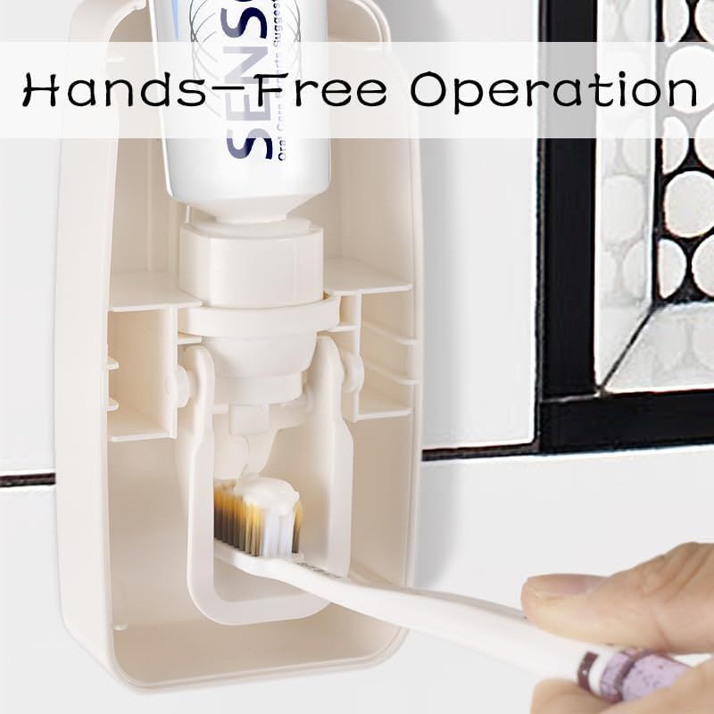 Automatic Toothbrush Holder and Toothpaste Dispenser Set for Bathroom