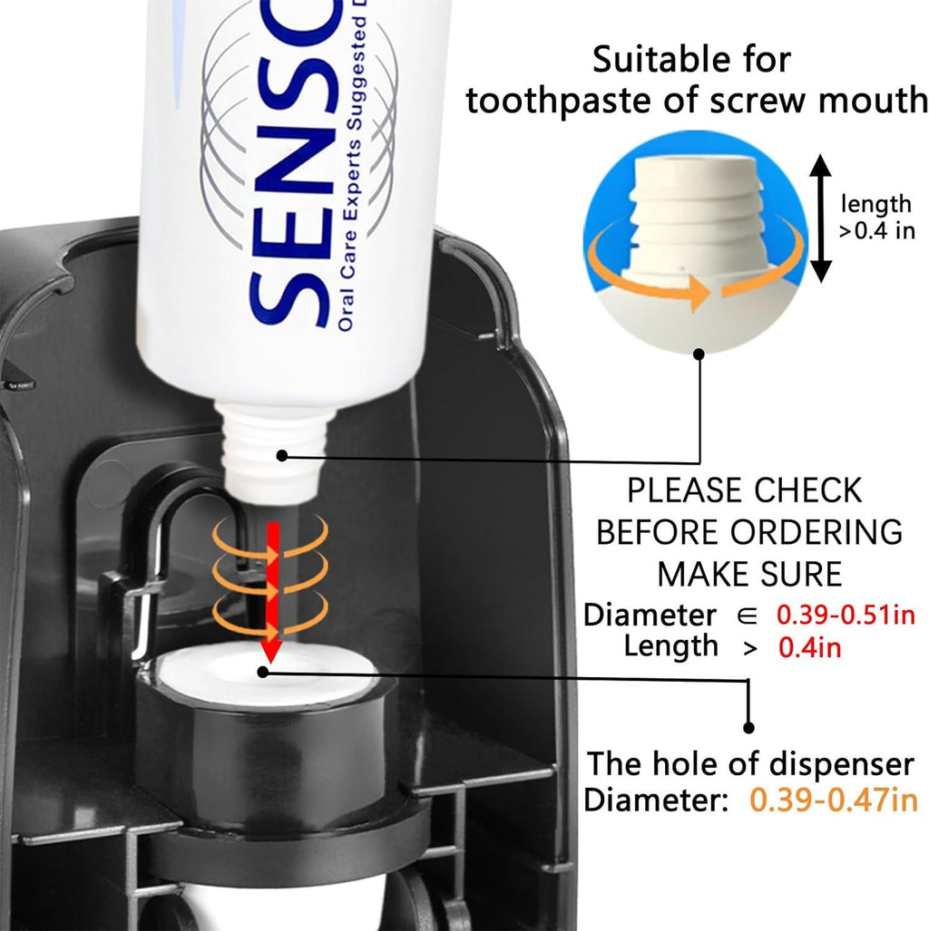 Automatic Toothbrush Holder and Toothpaste Dispenser Set for Bathroom