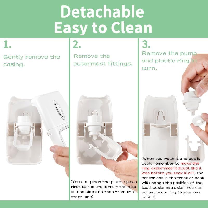 Automatic Toothbrush Holder and Toothpaste Dispenser Set for Bathroom