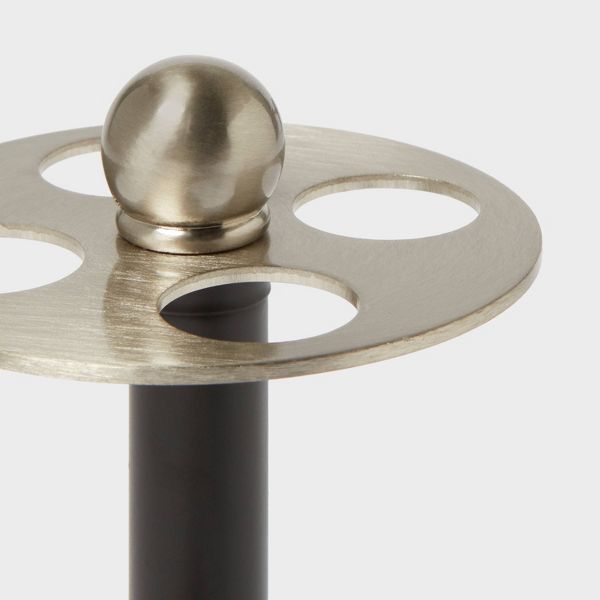 Sleek Black Toothbrush Holder for Four