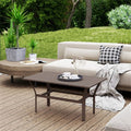 Spacious Outdoor Coffee Table with Slatted Top and Easy Assembly