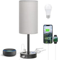 Gray Touch Lamp with Dimming and Charging