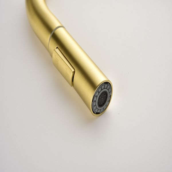 Touch Kitchen Faucet with Pull Down Sprayer in Brushed Gold