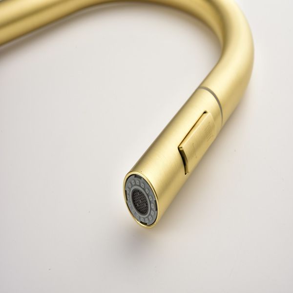 Touch Kitchen Faucet with Pull Down Sprayer in Brushed Gold