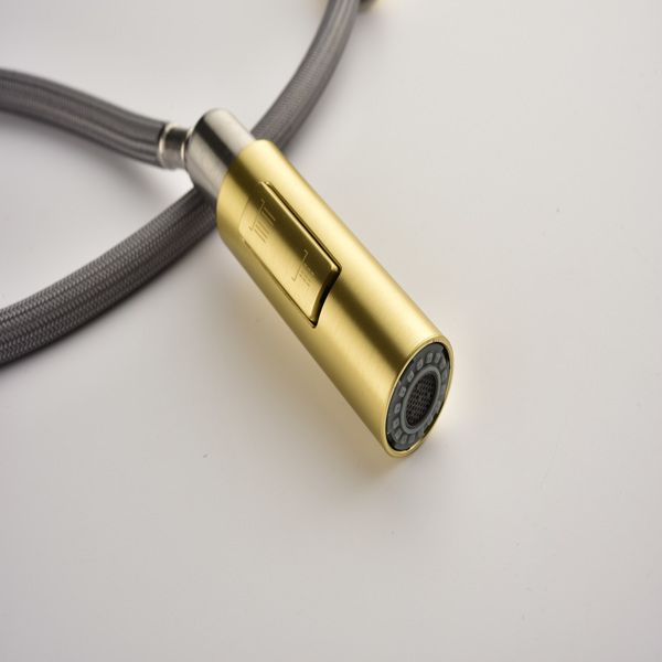 Touch Kitchen Faucet with Pull Down Sprayer in Brushed Gold