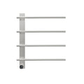 Brushed Nickel Heated Towel Rack with Carbon Fiber Heating