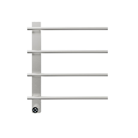 Brushed Nickel Heated Towel Rack with Carbon Fiber Heating