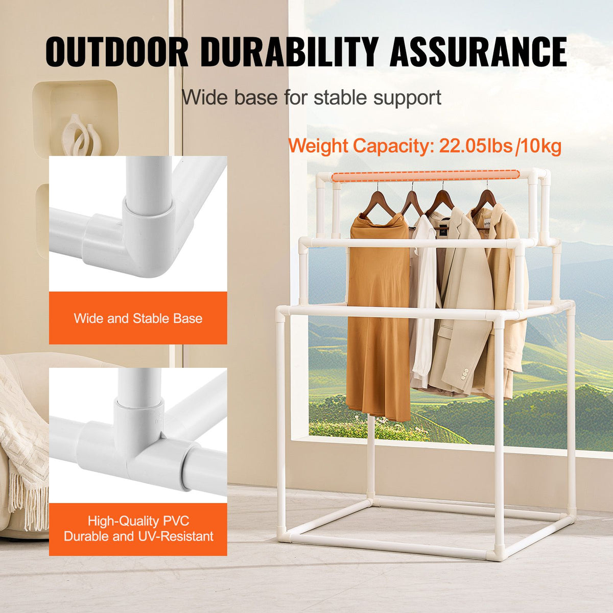 Freestanding Multi-Bar Towel Rack for Poolside or Bathroom