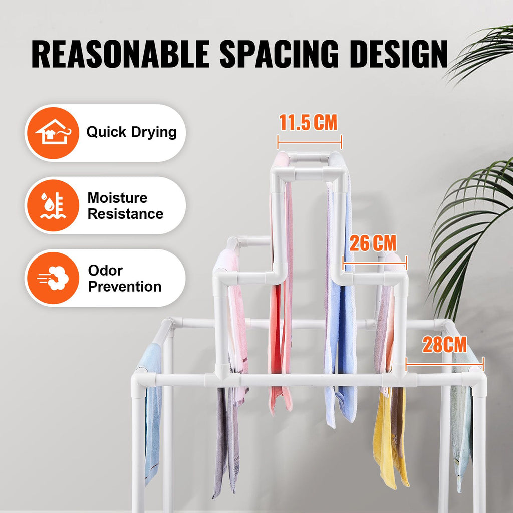 Freestanding Multi-Bar Towel Rack for Poolside or Bathroom