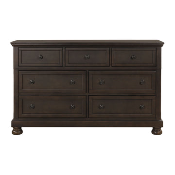 Begonia Grayish Brown Seven-Drawer Bedroom Dresser