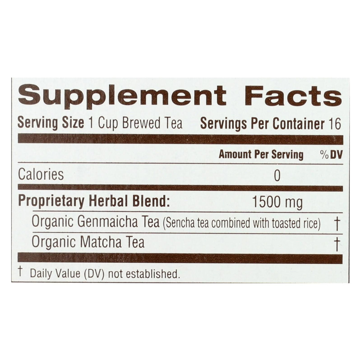 Traditional Medicinals Organic Green Tea Matcha with Rice, 16 Bags (Case of 6)