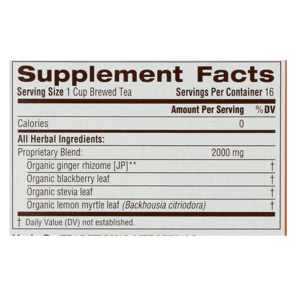 Organic Ginger Herbal Tea for Digestive Support