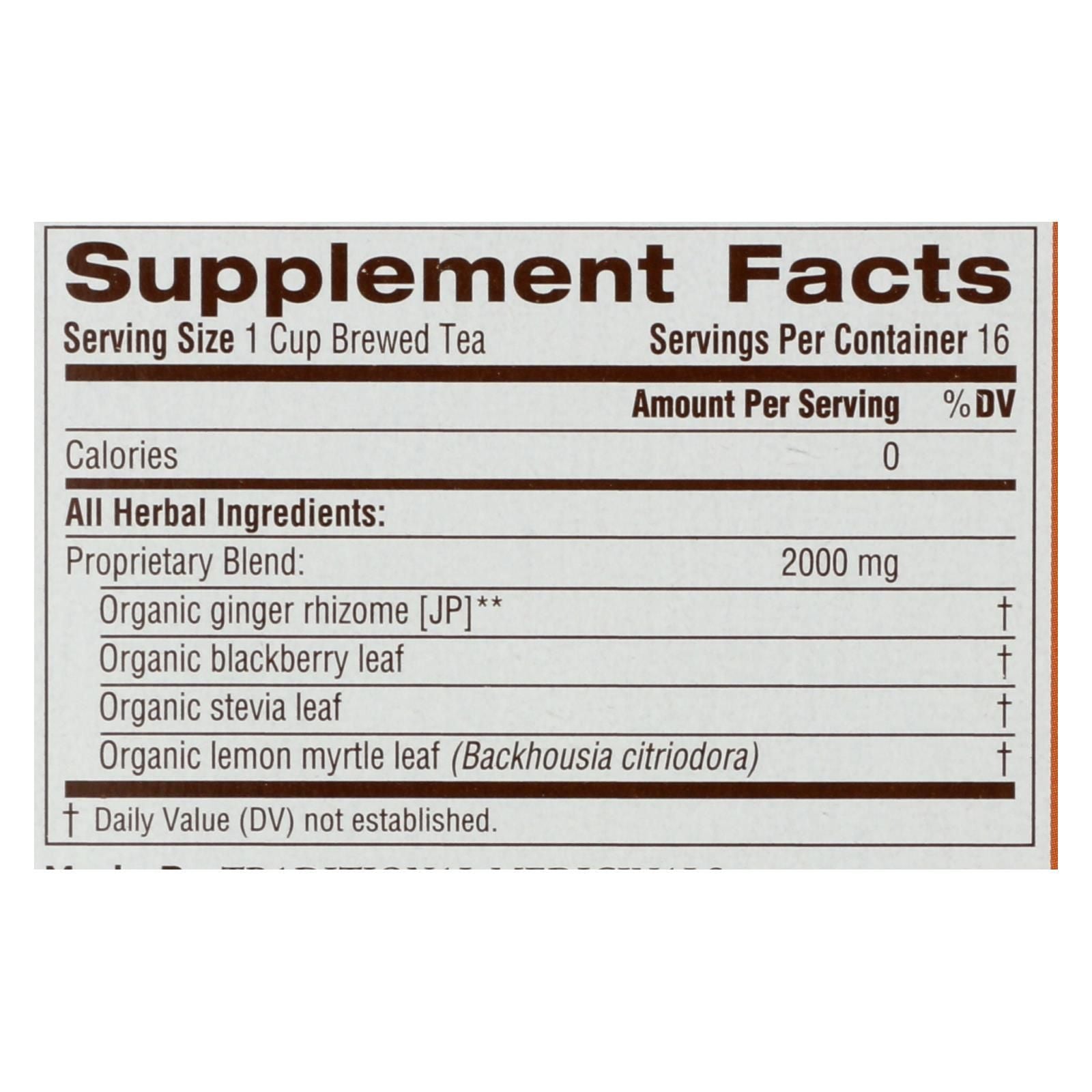 Organic Ginger Herbal Tea for Digestive Support