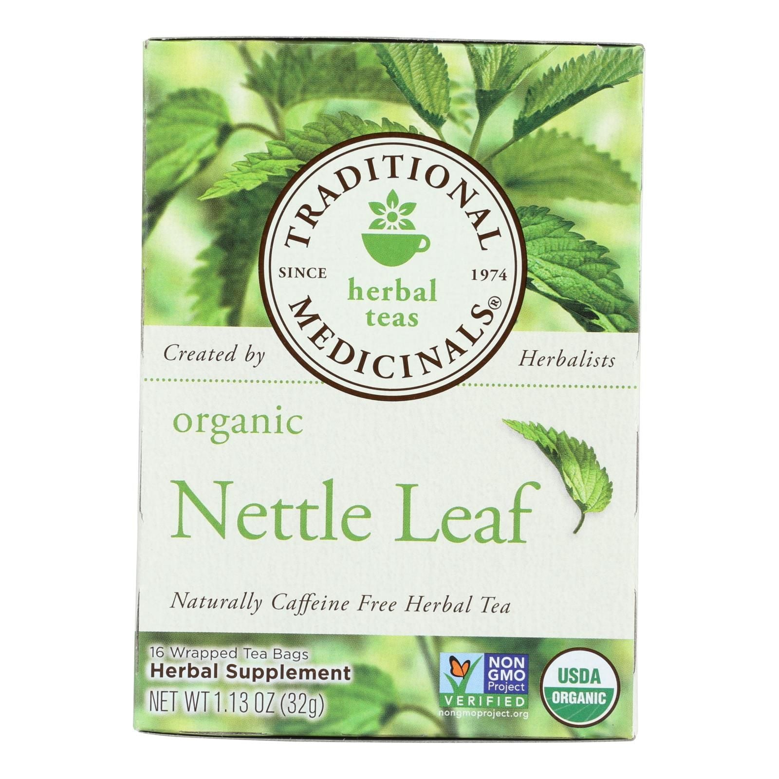 Organic Nettle Leaf Herbal Tea, 16 Bags - Case of 6