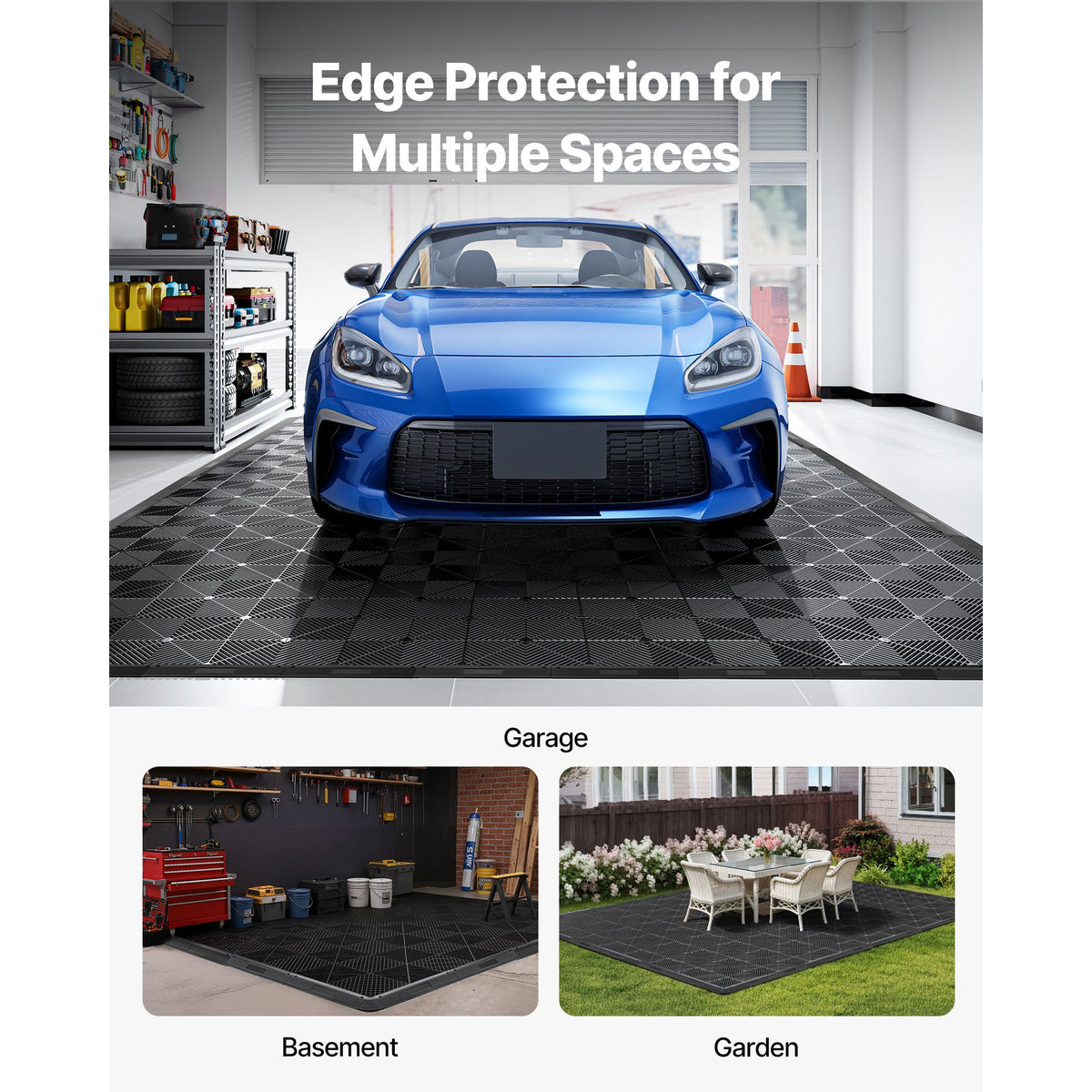 11-Piece Transition Edge Kit for Drainage Mats – Garage Floor Edging