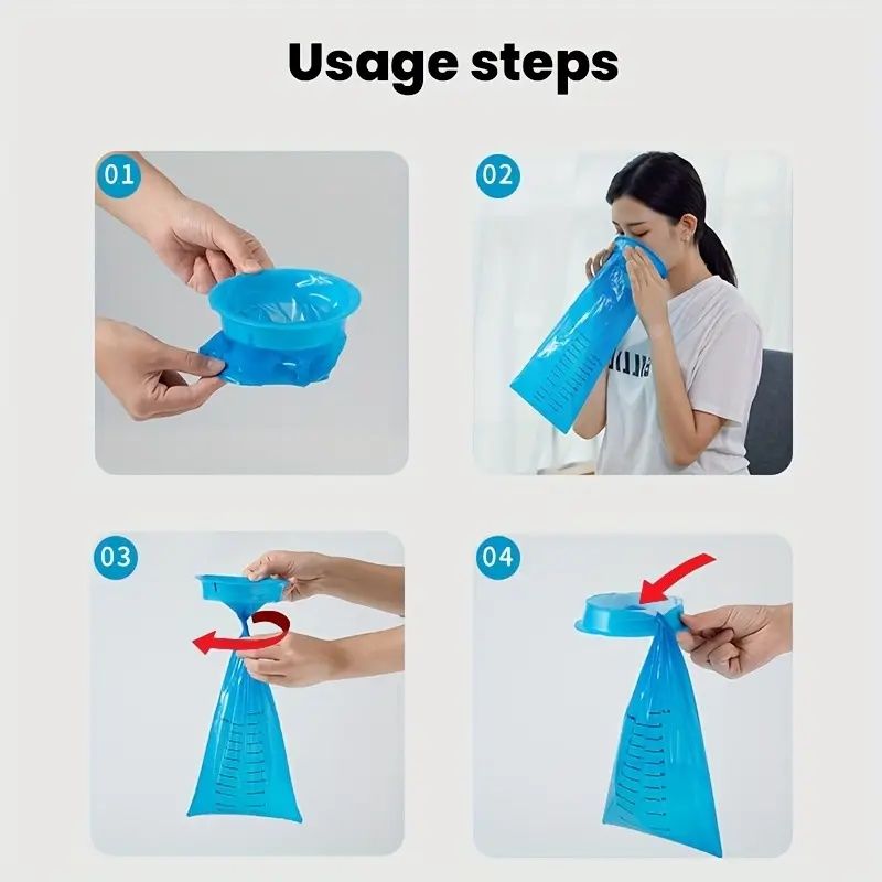 Leak-Proof Travel Vomiting Bags for Motion Sickness and Morning Sickness