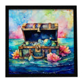 Treasure Chest Framed Metal Wall Art