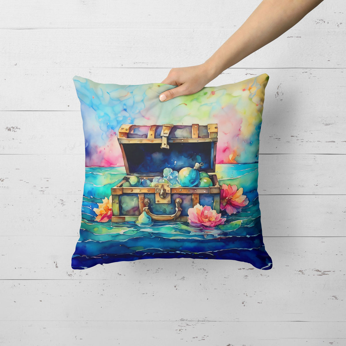 Treasure Chest Indoor-Outdoor Decorative Pillow
