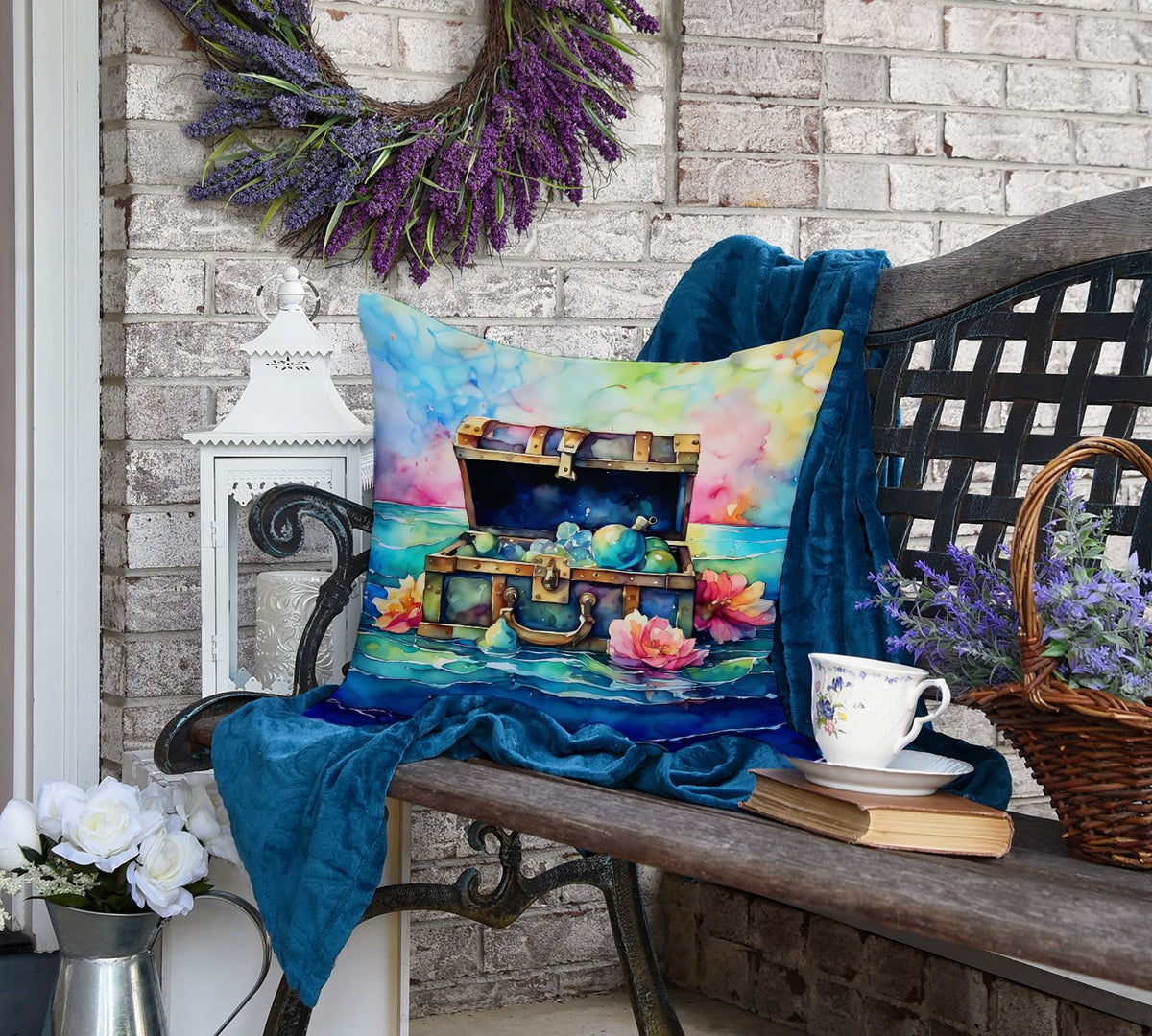 Treasure Chest Indoor-Outdoor Decorative Pillow
