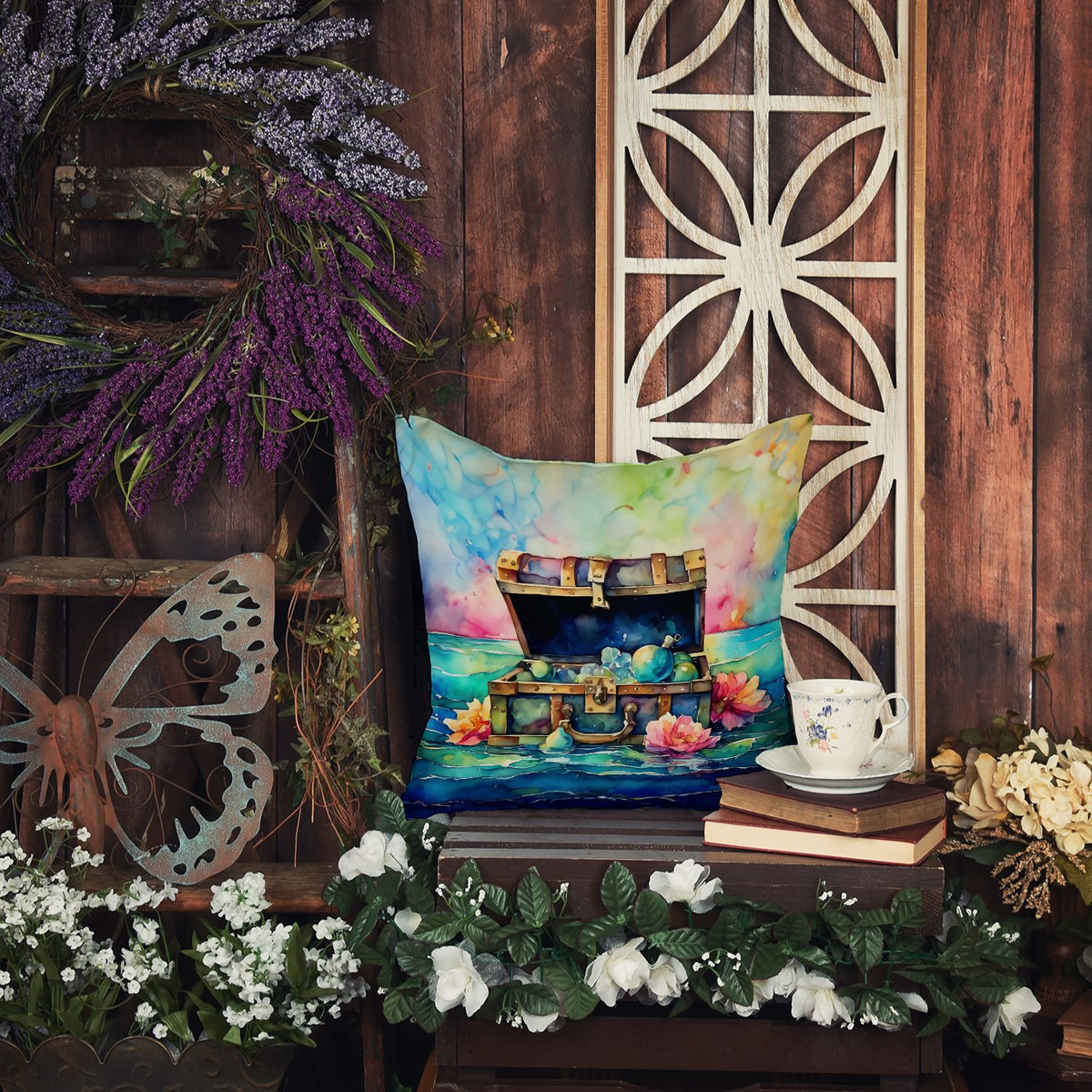 Treasure Chest Indoor-Outdoor Decorative Pillow