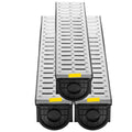 Commercial Grade Trench Drain System with Metal Grate - 3 Pack