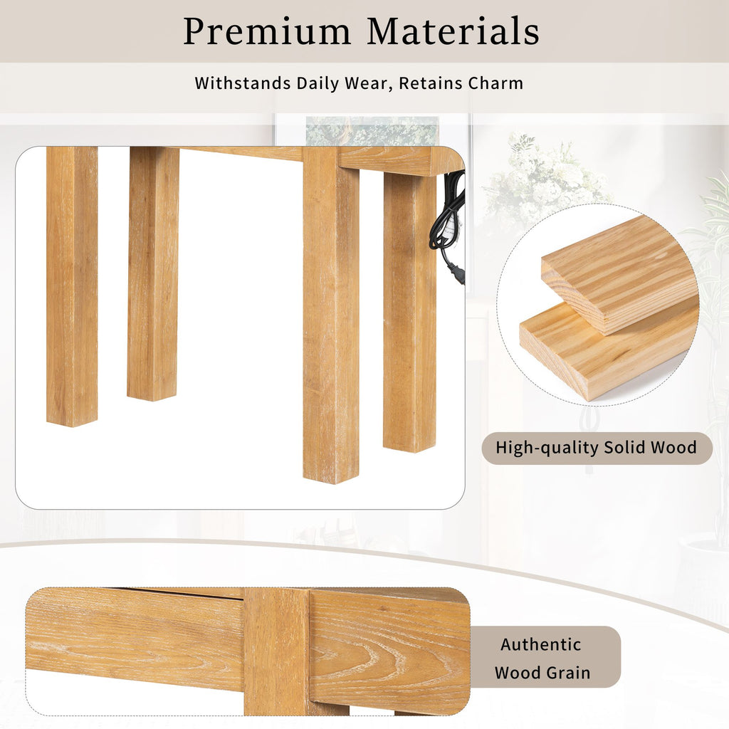 Rustic Minimalist Console Table with Natural Character