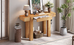 Rustic Minimalist Console Table with Natural Character